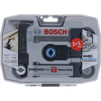 Bosch Starlock Best of Heavy Duty sady, 4-dielna, sada listov, kov, drevo, čierna, box