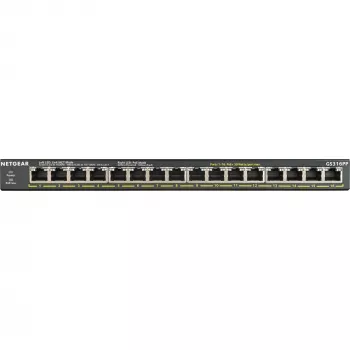 NETGEAR GS316P Unmanaged Gigabit Ethernet (10/100/1000) Power over Ethernet (PoE) čierna