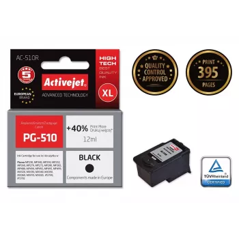 Atramentová kazeta ActiveJet AC-510R čierna — kompatibilná Canon, pigmentový 12 ml, vysoký (XL) výkon, jednotlivé balenie