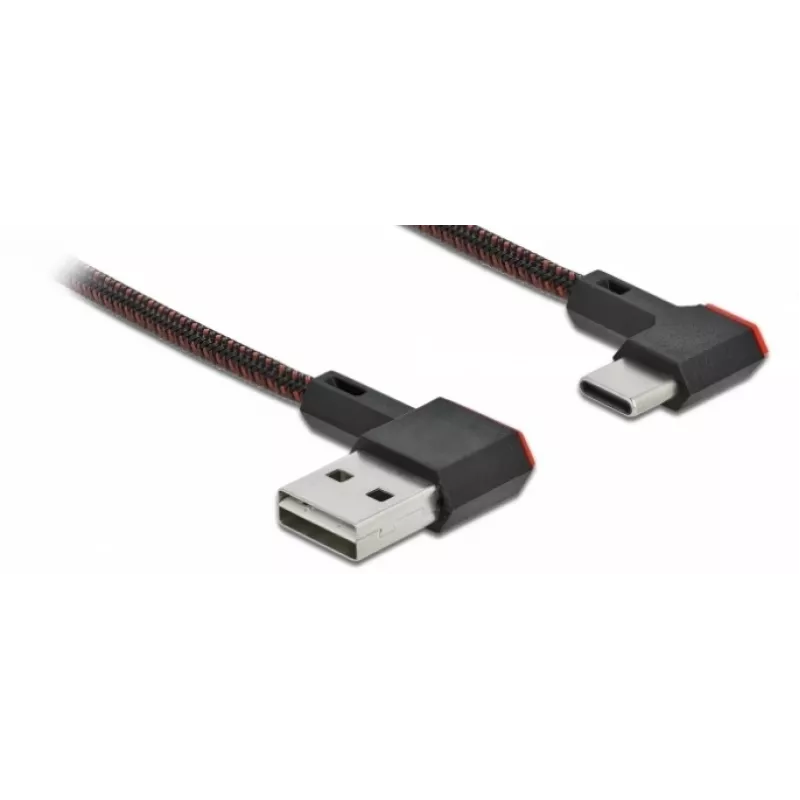 USB kábel DeLOCK EASY-USB 2.0 Type-A konektor samec na Type-C konektor samec 0,5 m čierny