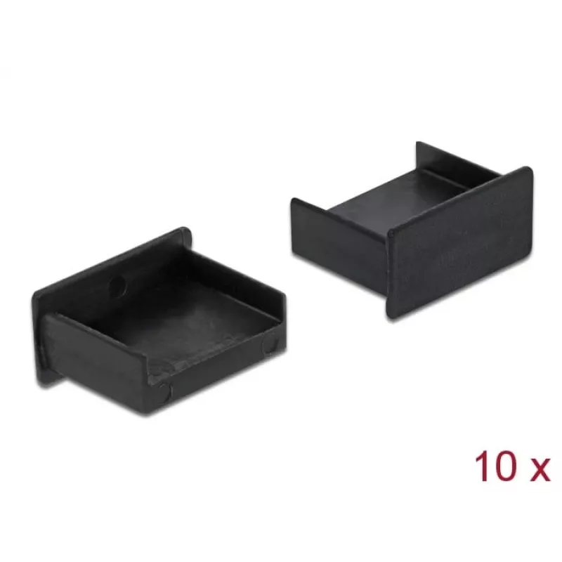 Krytka proti prachu pre USB Type-A konektor samica DeLOCK 64102 čierna 10 kusov
