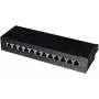 Logilink patch panel Desktop/nástenný Cat.6A STP 12 portov, čierny (NP0019B)