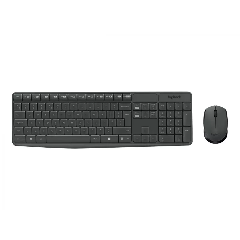 Logitech MK235 odolná bezdrôtová súprava klávesnice a myši v sivej