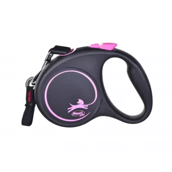 Flexi Black Design S 5 m automatická vôdzka pre psov