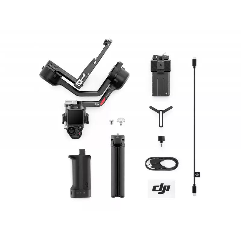 Stabilizátor ručnej kamery DJI RS4, hliníkové puzdro, 12h batéria, 1,066 kg, čierny