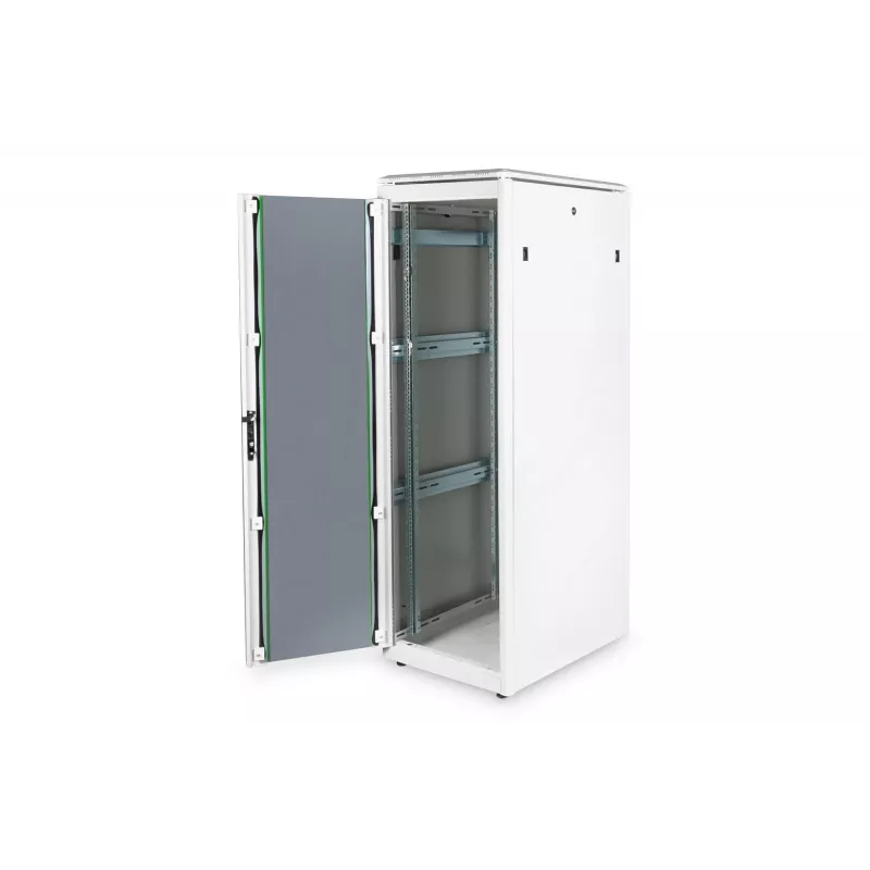 DIGITUS 36HE Unique sieťový rozvádzač 600x800mm sklenené dvere sivý
