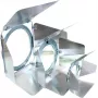 Reflektor PAR-30 EUROLITE obmedzovač krídeliek strieborný 42103535, strieborný povrch