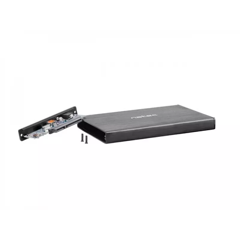 NATEC RHINO GO puzdro USB 3.0 pre 2,5'' SATA HDD/SSD, čierna hliník