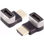 Káblový gender changer S/CONN 10-01051 HDMI-A čierny strieborný pozlátený