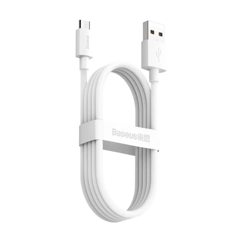 USB-A na Micro-USB-B kábel Baseus TZCAMZJ-02 1,5 m biely