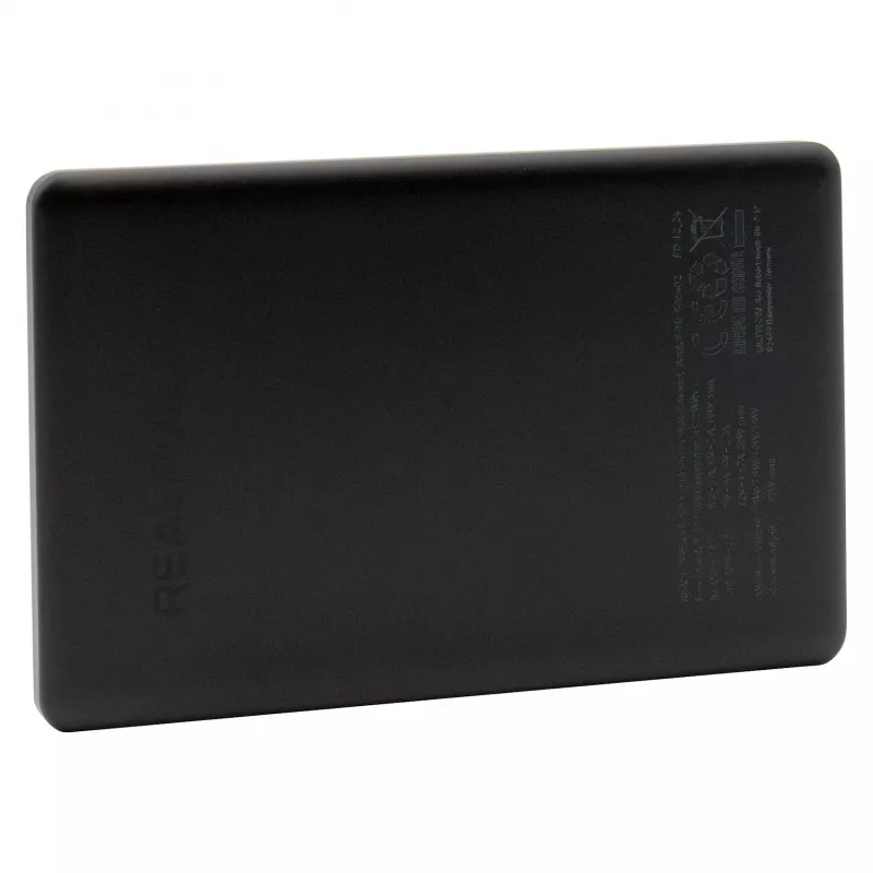 RealPower PB-5000 MAG Ultra Slim powerbanka 5000 mAh, bezdrôtové nabíjanie, USB-C, 20 W, čierna