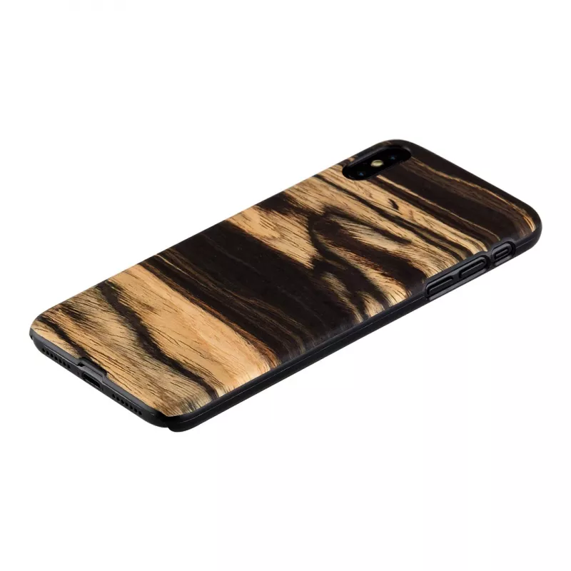 Puzdro na telefón man and wood pre iPhone XS Max – biely ebenový tón čierna