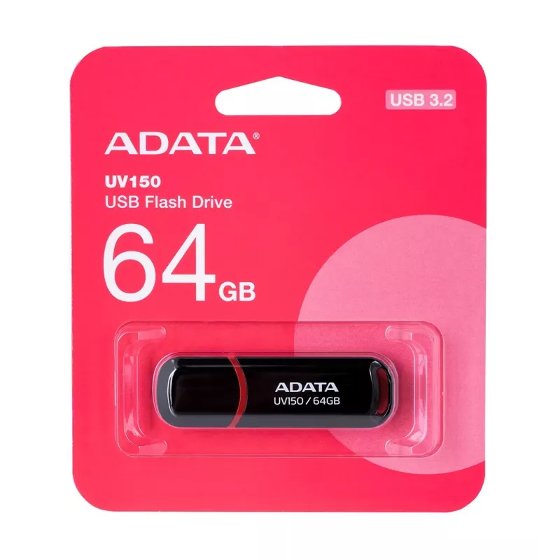 ADATA 64GB DashDrive UV150 USB flash disk USB Type-A 3.2 Gen 1 (3.1 Gen 1) Čierna