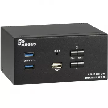KVM prepínač Inter-Tech IPC AS-22HUS 2 porty USB