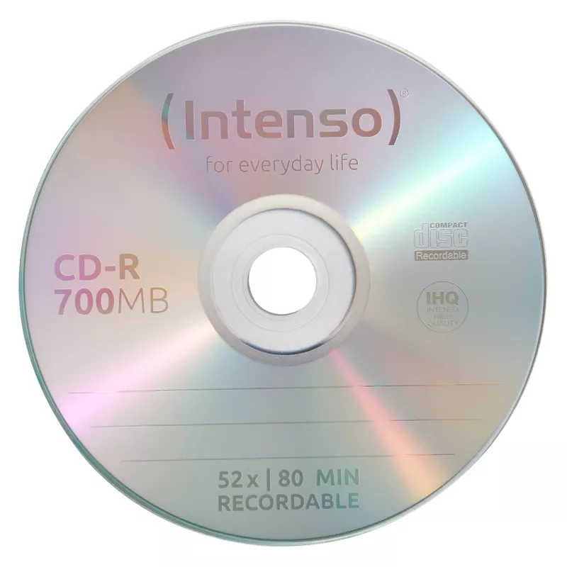 Prepisovateľné CD-RW INTENSO 700 MB / 80 min, 12x, balenie 10 ks, 120 mm (Slimcase)