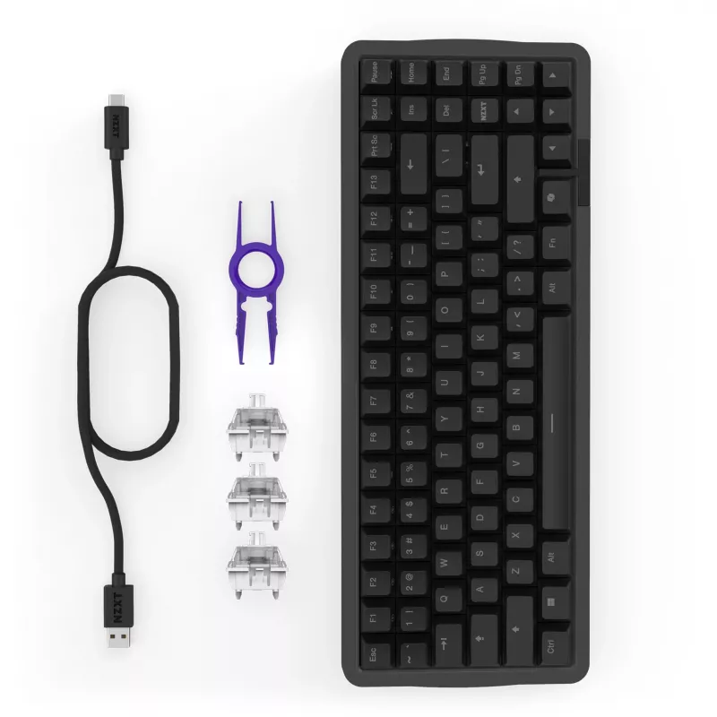 FUNCTION Elite MiniTKL, herná klávesnica čierna, DE rozloženie, NZXT Swift