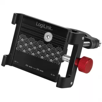 LogiLink držiak smartfónu na bicykel, fixovaný, čierny/červený kvalitná hliníková zliatina, vhodný pre mobilné zariadenia - 1 kus (AA0146)