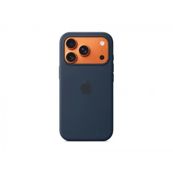 Silikónové puzdro Apple iPhone 17 Pro MagSafe Midnight kryt tmavomodré
