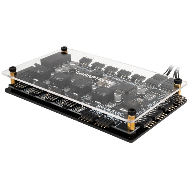 Lamptron PCI RGB ventilátorový a LED kontrolér SM436 Sync Edition, čierny