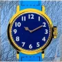 NeXtime hodiny 8157 Watch One, 43x43,2 cm, nástenné, modré/žlté