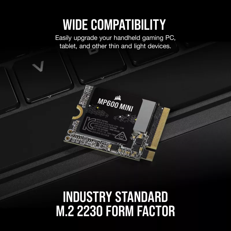 Corsair MP600 Mini – SSD – 2 TB – interný – M.2 2230 – PCIe 4.0 x4 (NVMe)