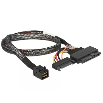 Delock kábel SFF-8643 konektor samec > U.2 SFF-8639 konektor samica + SATA napájací konektor 50 cm (84819)