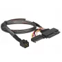 Delock kábel SFF-8643 konektor samec > U.2 SFF-8639 konektor samica + SATA napájací konektor 50 cm (84819)