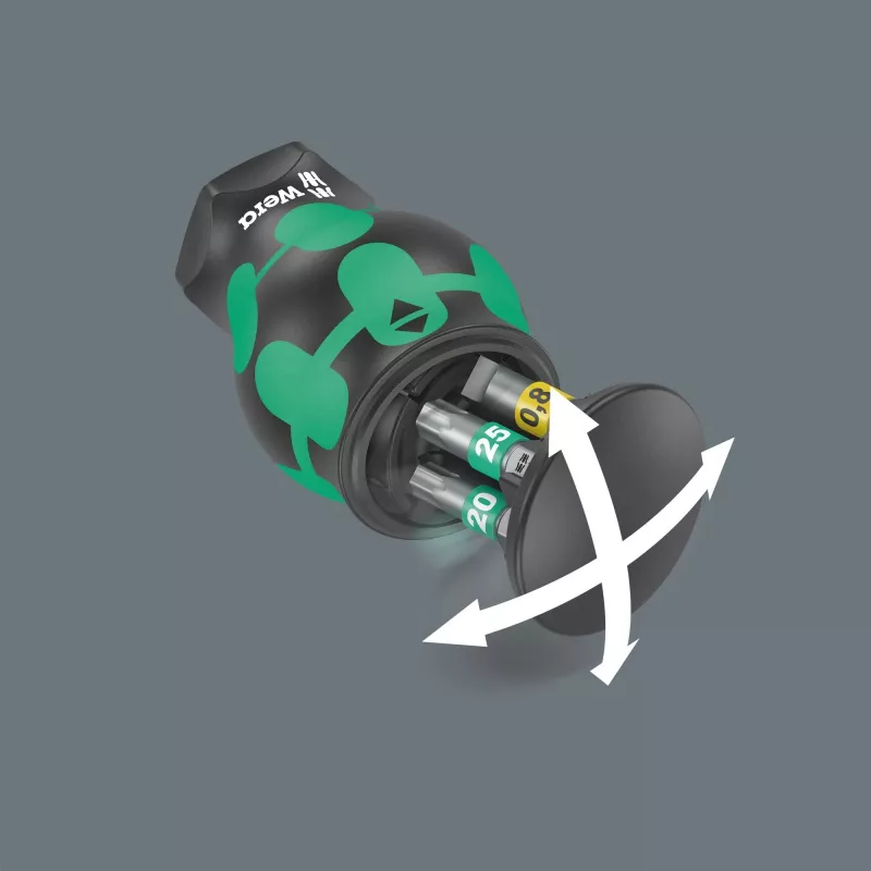 Kraftform compact Stubby Magazin 1 sada bitov (čierna/zelená, 7-dielna)