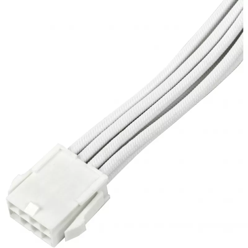 Predlžovací napájací kábel SILVERSTONE PCIe 8‑pin SST-PP07E-PCI8W-V2 30 cm biely