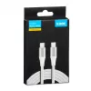 Kábel USB-C na USB-C IBOX IKUTC2W 2 m, USB 2.0, 3 A, biely, textilný oplet