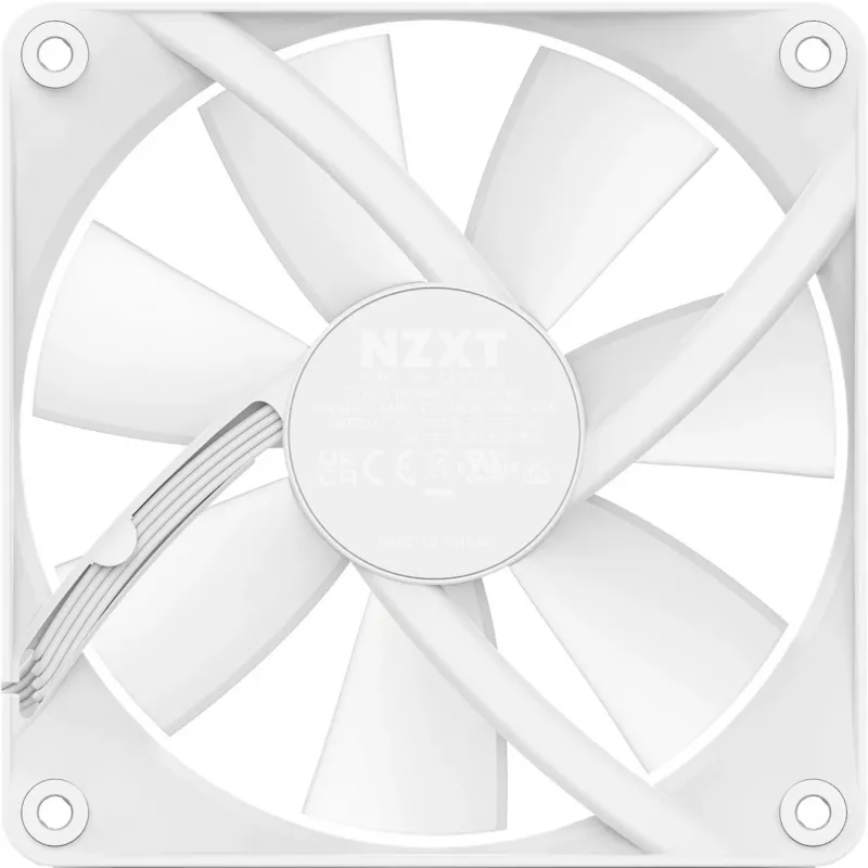 NZXT F120 RGB Core RF-C12SF-W1 120 mm skrinkový ventilátor, 500–1800 RPM, PWM, biely