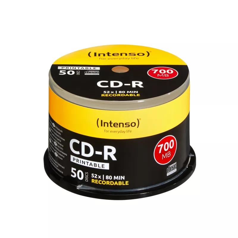 CD-R Intenso 1801125 700 MB 52x Printable 50 ks Spindel