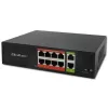 Sieťový switch QOLTEC FAST Ethernet PoE 8xRJ45 s 2xRJ45 uplink