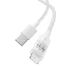 Baseus Gem USB-IP 2.4A rýchlonabíjací kábel 2 m biely