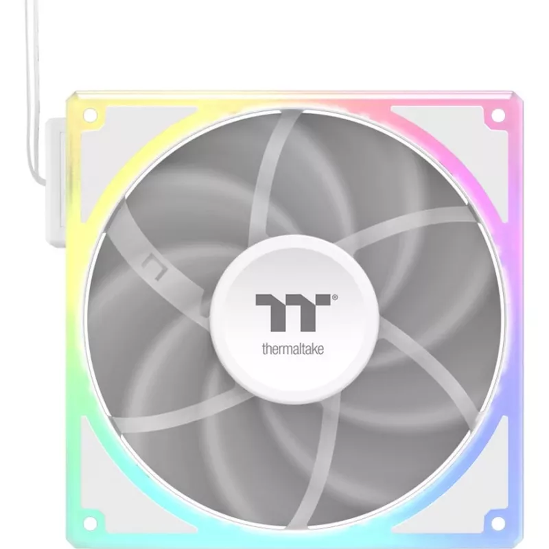 Sada ventilátorov THERMALTAKE TOUGHFAN EX 140 ARGB Sync White — 140 mm, 3-pack