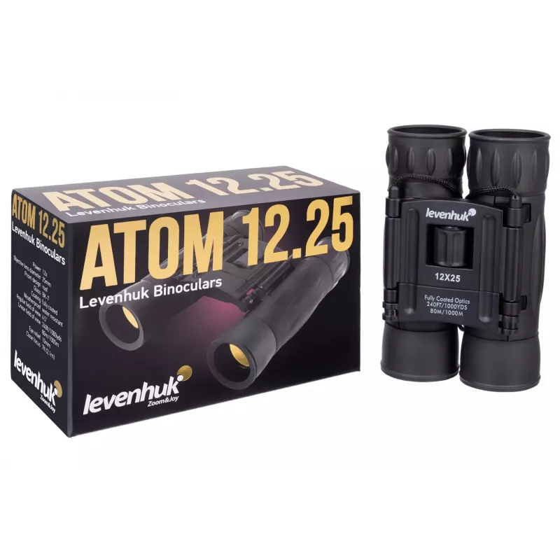 Levenhuk Atom 12x25 ďalekohľad Roof čierna