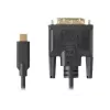 Videokáblový adaptér LANBERG CA-CMDV-10CU-0030-BK, USB Type-C na DVI-D, 3 m, čierny