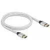 HDMI kábel DeLOCK Ultra High Speed 48 Gbit/s 8K 60 Hz strieborný 1 m