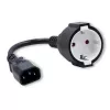 Napájací adaptér QOLTEC 53906 IEC 320 C14 na SCHUKO 16A 250V