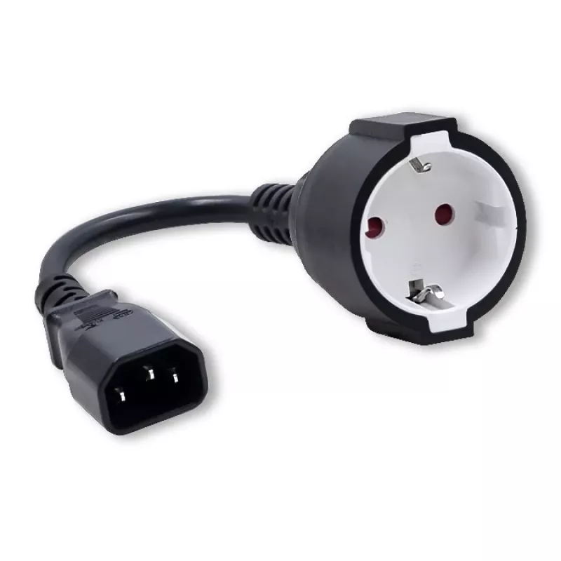 Napájací adaptér QOLTEC 53906 IEC 320 C14 na SCHUKO 16A 250V