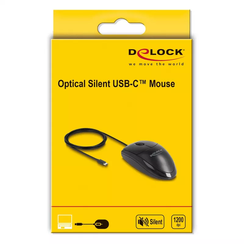 Myš DeLOCK 12114 USB Type-C optická obojručná