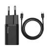 Baseus Super Si rýchla nabíjačka 1C 20W s USB-C káblom pre Lightning 1m (čierna)