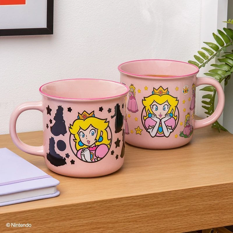 Paladone Super Mario Princess Peach termocitlivý hrnček