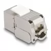 DeLOCK Keystone modul RJ45 konektor samica na LSA Kat.6A s LED strieborno-biela