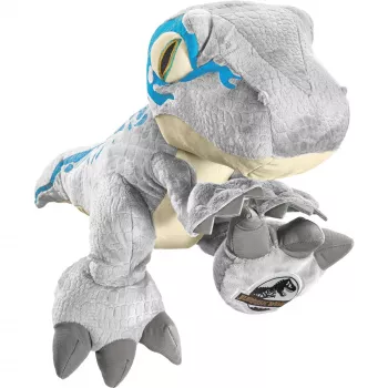 Jurassic World, modrá, plyšová hračka sivá/modrá, 48 cm
