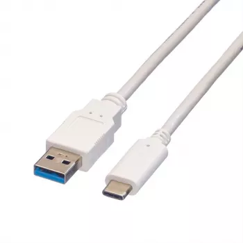 VALUE - USB kábel - USB 3.0 (M) na USB Type-C (M) - 5 V - 900 mA - 50 cm - biely (11.99.9010)