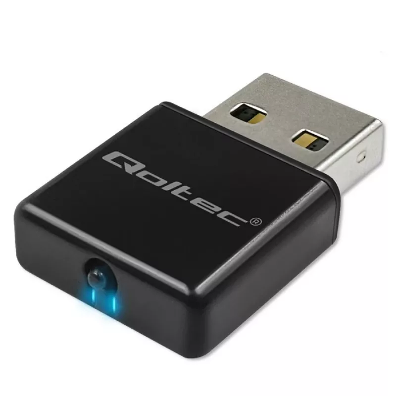Wi‑Fi USB adaptér QOLTEC NANO 56986 — Mini-N, USB 2.0, 802.11n
