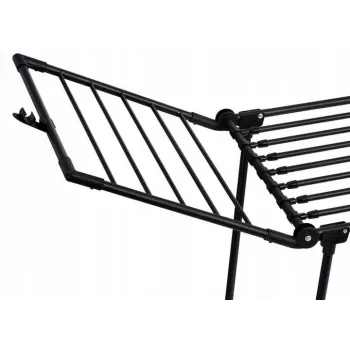 Sušiak na bielizeň PROMIS MONZA výsuvný veľký čierny - skladací voľne stojaci, H1160mm B2600mm T6000mm