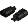 Napájací kábel 220V adaptér (C14) konektor samec -> IEC 320-C5 (Mickey) (Adap-C14-IEC320-C5)