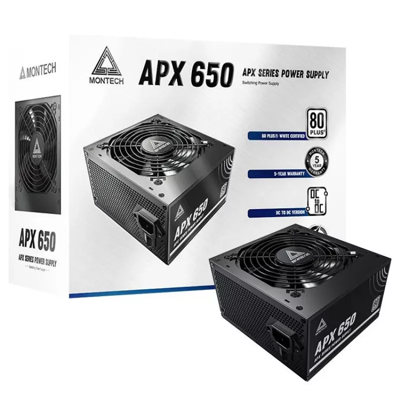 Montech APX650 napájací zdroj 650 W 20+4 pin ATX ATX čierny